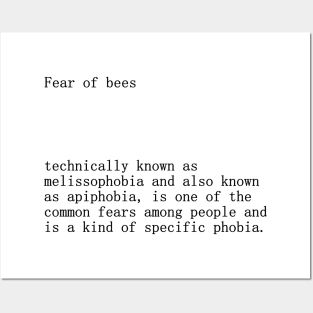 Fear of bees definition Posters and Art